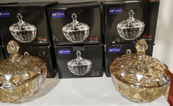 BOL EN VERRE AVEC COUVERCLE GM