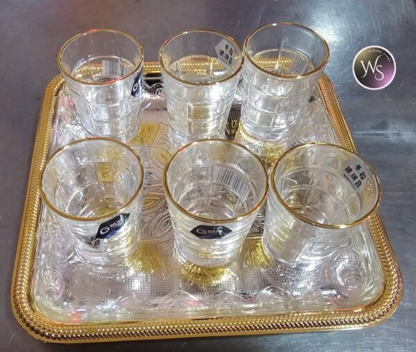 plateau +6 verres thé