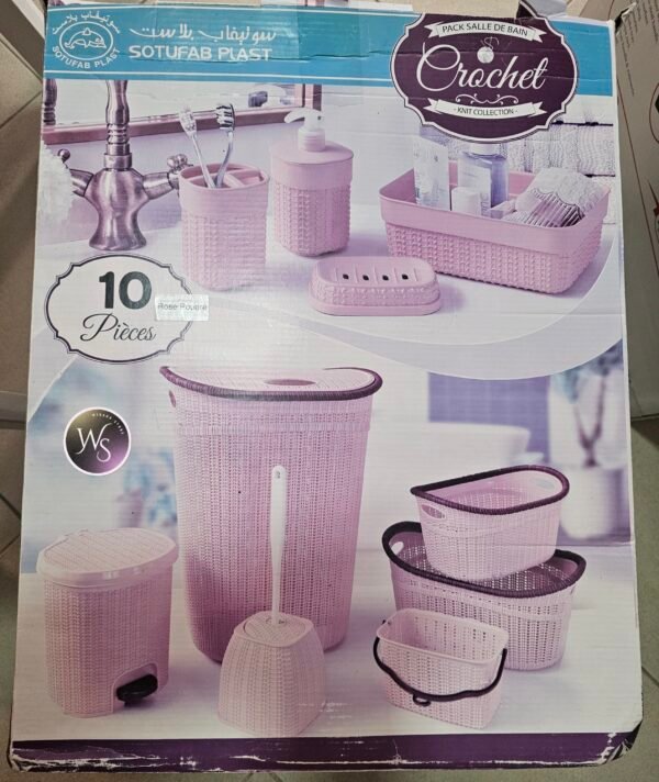 Kit Crochet 10 Pièces Rose
