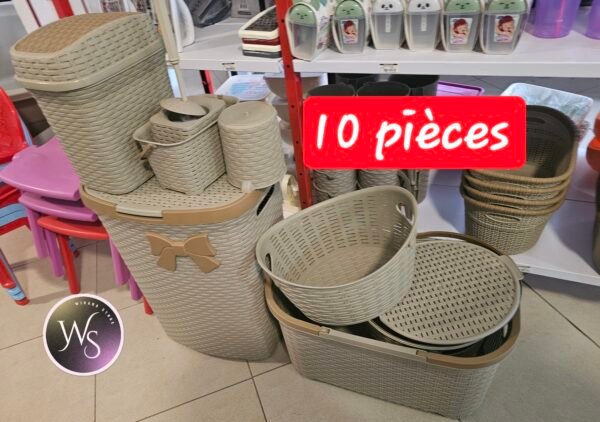 Pack Rotin 10 pièces  Grège