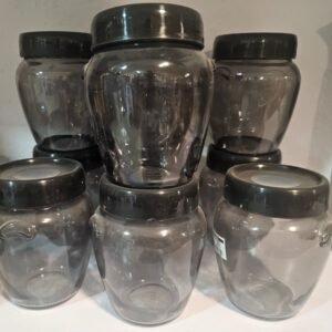 Pot de perles en cristal noir 580ml