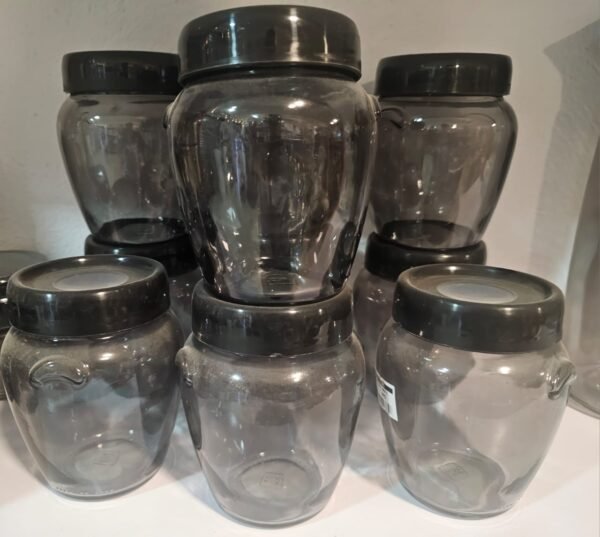Pot de perles en cristal noir 580ml